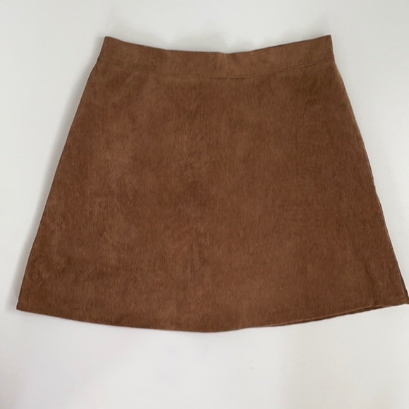 Short Corduroy A-line High Waist Skirt Large - Picture 2 of 6